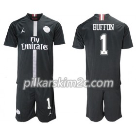 Koszulka Paris Saint-Germain Buffon 1 Jordan Czarny Dziecięca Trzeciej 2018-2019 - Koszulki Piłkarskie